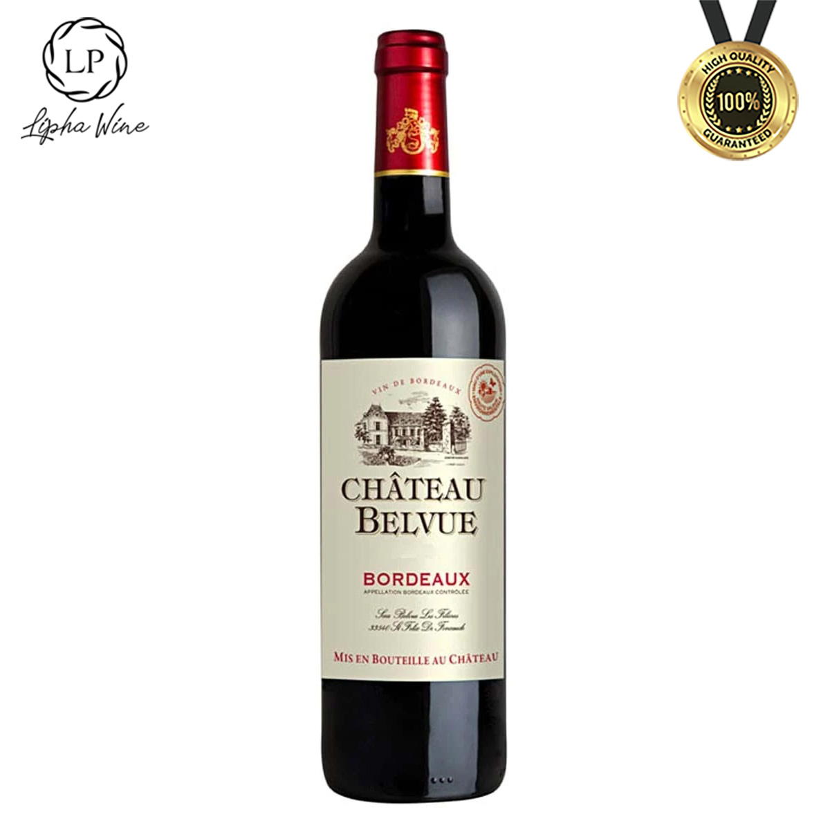 Rượu Vang Đỏ Pháp CHATEAU BELVUE Chính hãng nhập khẩu Rượu Vang Đỏ Pháp CHATEAU BELVUE Chính hãng nhập khẩu