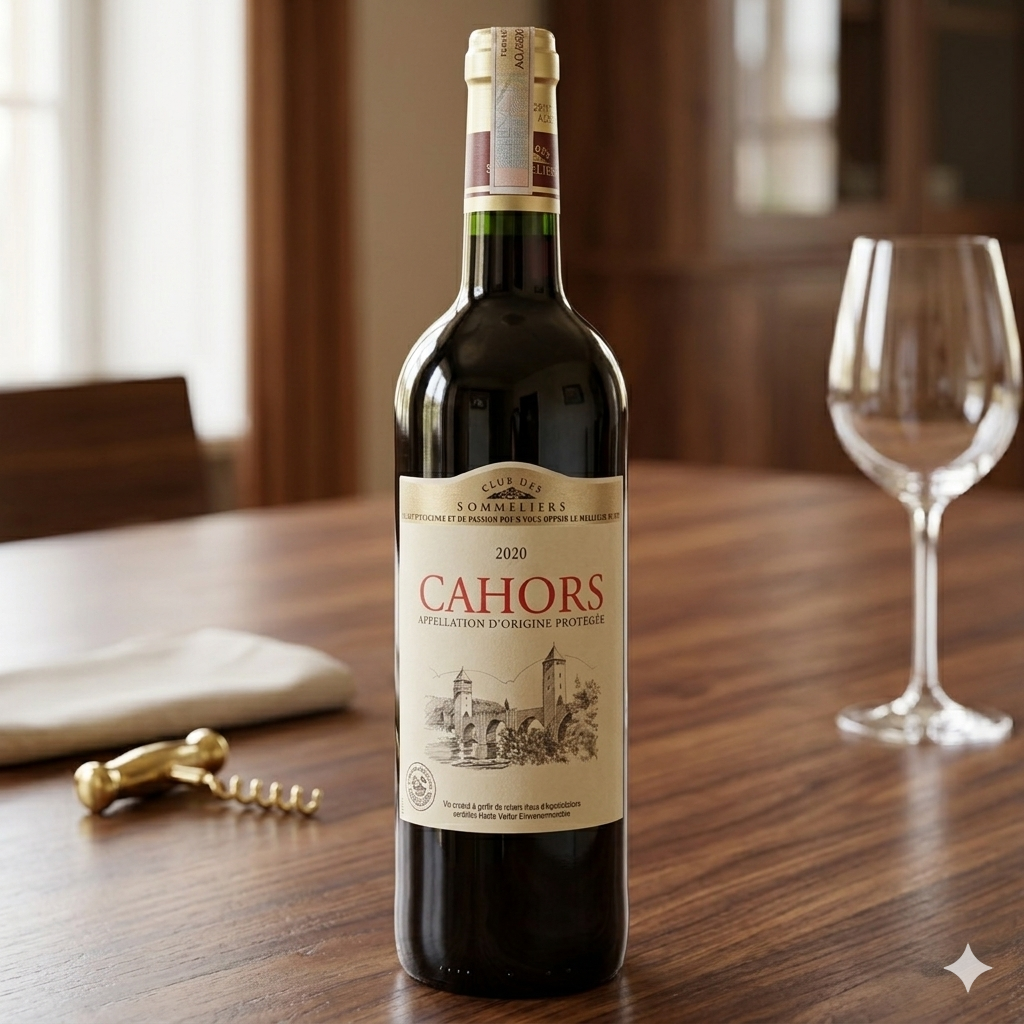 Rượu vang đỏ Pháp (thủ phủ Malbec) Cahors AOP 2020 Club des Sommeliers Rượu vang đỏ Pháp (thủ phủ Malbec) Cahors AOP 2020 Club des Sommeliers